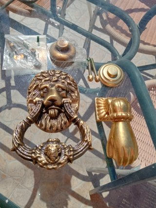 Picaporte León Bronce Vintage