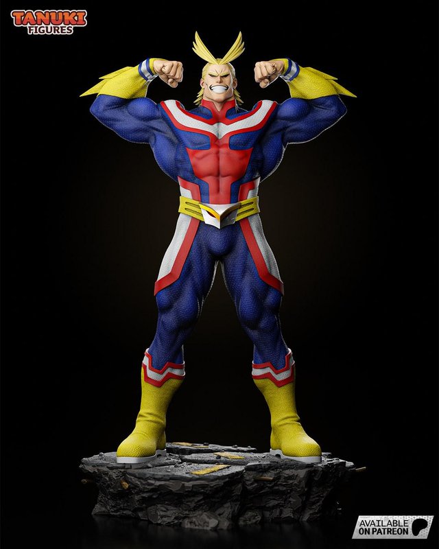 Figura All Might MHA Resina 20cm Sin pintar