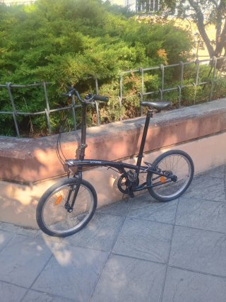 Bicicleta Plegable Negra B'TWIN