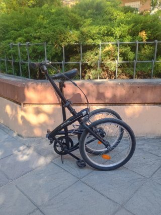 Bicicleta Plegable Negra B'TWIN