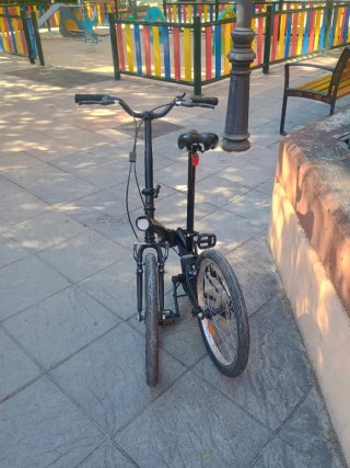 Bicicleta Plegable Negra B'TWIN