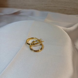 Pendientes Aro Pequeño Greca Chapado Oro 18k