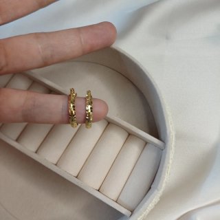 Pendientes Aro Pequeño Greca Chapado Oro 18k