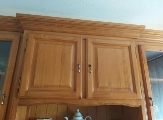 Mueble Comedor Madera y Cristal