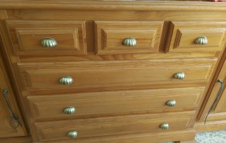 Mueble Comedor Madera y Cristal