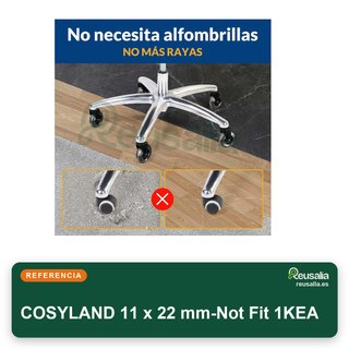 COSYLAND 5 ruedas silla oficina 11mm suaves