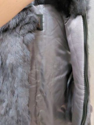 Chaleco Conejo Natural Gris