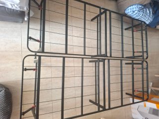 Somier Metálico 135 cm Negro desmontable