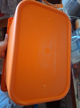 Caja Almacenaje Plástico Naranja IKEA