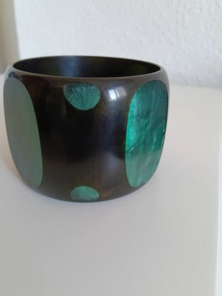 Brazalete Vintage Negro y Verde
