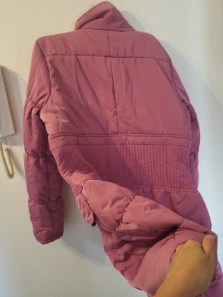 Abrigo acolchado rosa talla 44