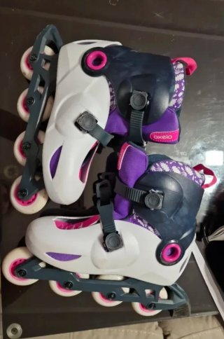 Patines Oxelo Play 5, casco, protectores y bolsa