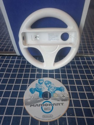 Wii VOLANTE + MARIO KART ORIGINAL
