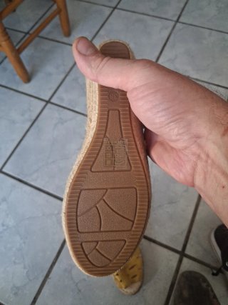 Zapatos esparto 1€ tacón alto talla 38