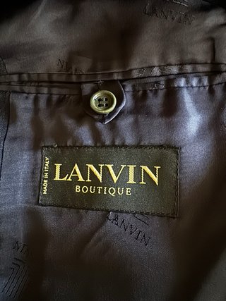 Traje Lanvin Doble Botonadura Azul Oscuro