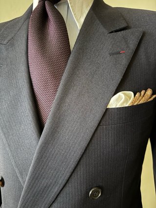 Traje Lanvin Doble Botonadura Azul Oscuro