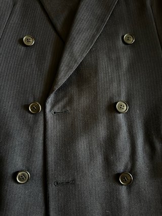 Traje Lanvin Doble Botonadura Azul Oscuro