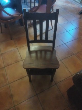Silla Escalera Madera Marrón