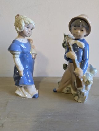 Pareja Figuras Rex Valencia Porcelana