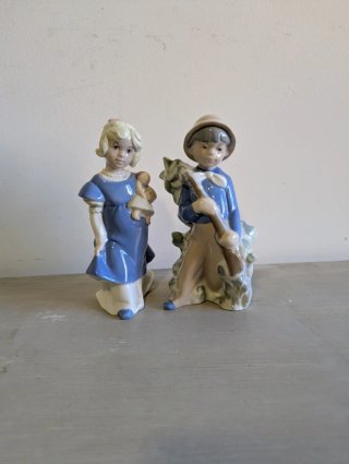 Pareja Figuras Rex Valencia Porcelana