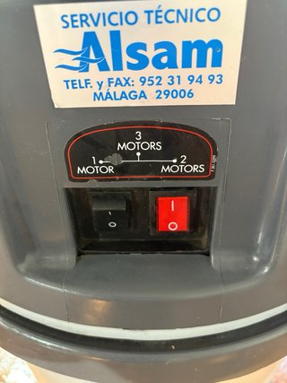 Aspiradora Alsam funciona solo 2 Motores