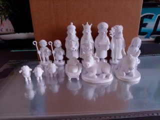 Belén 3D para colorear