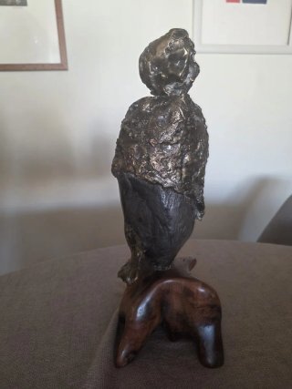 Escultura de Bronce y Madera