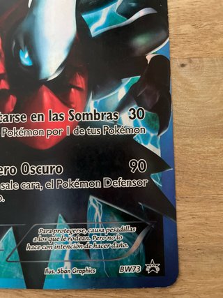 Carta Pokémon Darkrai BW73 Equipo Plasma
