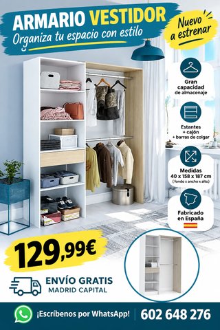 Armario VESTIDOR NUEVO ENVIO