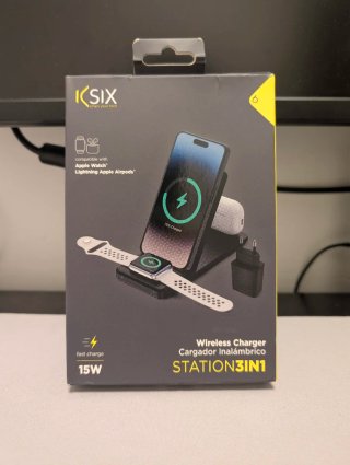 Estación Carga 3en1 iSIX iPhone Airpods Watch