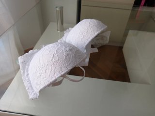 Sujetador bandeau blanco encaje