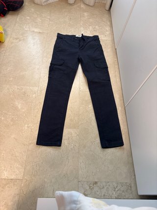 Pantalón cargo azul marino T.36