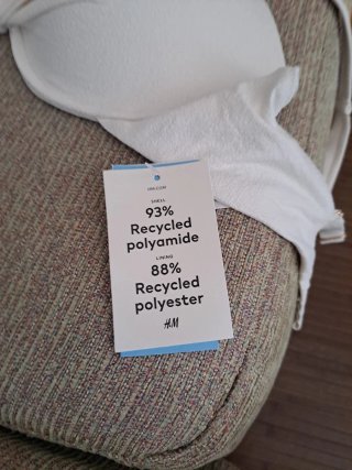 Bikini H&M Push-up Bianco Taglia 80D