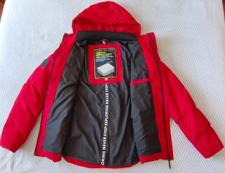 Chaqueta plumífera juvenil sintética roja