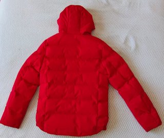 Chaqueta plumífera juvenil sintética roja