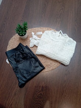 Conjunto chica T.S gris y negro