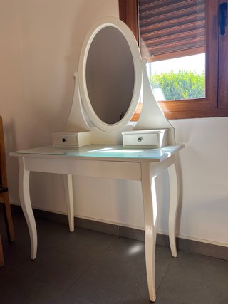 Tocador IKEA HEMNES Blanco con Espejo