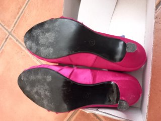 Zapatos de fiesta fucsia talla 37