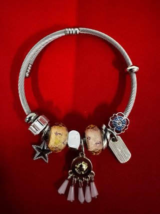 Pulsera Acero con Abalorios