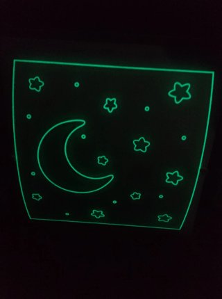 Lámpara Techo Luna y Estrellas Niña