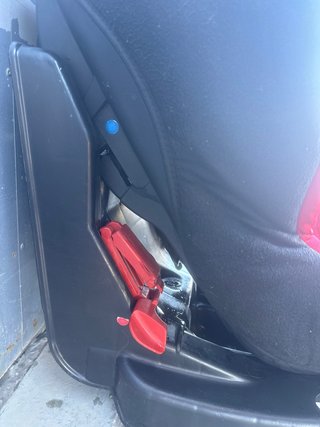 Silla de coche Ferrari roja y negra