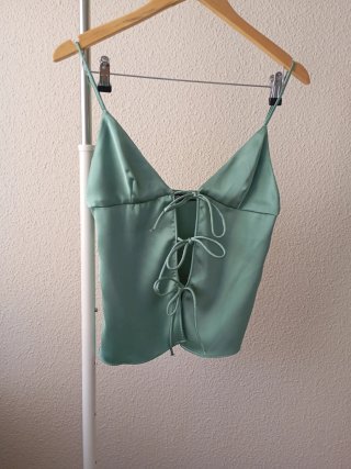 Top satén Zara mujer