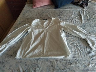 Blusa Zara Blanca Manga Larga