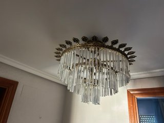 Lampade da soffitto dorate e multicolor