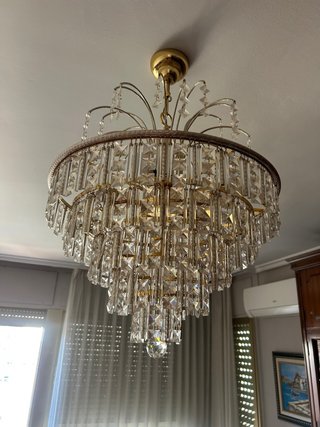 Lampade da soffitto dorate e multicolor