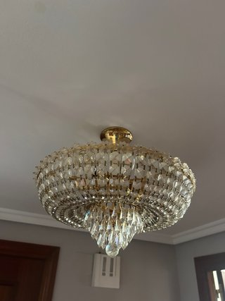 Lampade da soffitto dorate e multicolor