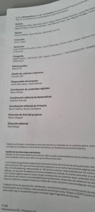 Matemáticas, 6 Primaria Savia