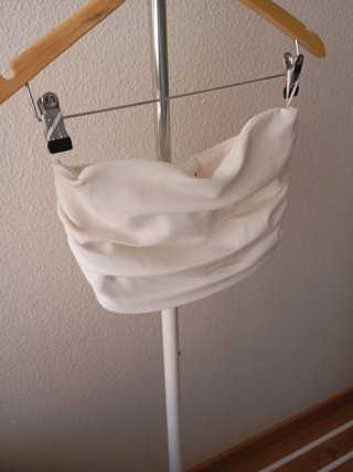 Corpiño drapeado Zara blanco
