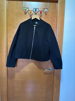 Bomber Zara Negra Talla M Sin Usar