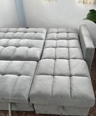 Sofá Cama Kris Gris con Arcón Reversible